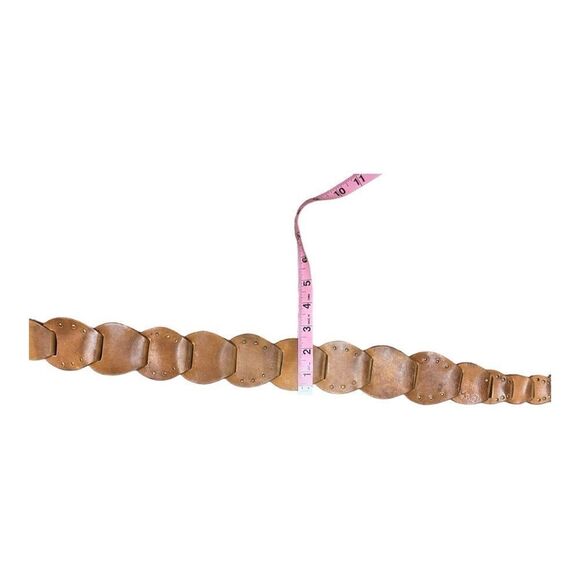 Armani Exchange Brown Leather Belt Sz XS cottagecore boho festival artsy - Picture 6 of 7